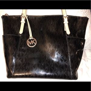 Michael Kors Tote bag / purse Black, silver & nude